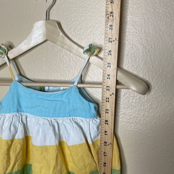 Baby Gap Dress Girls 4T Multi Color Striped Maxi Sun Dress Linen Bland - Picture 7 of 9